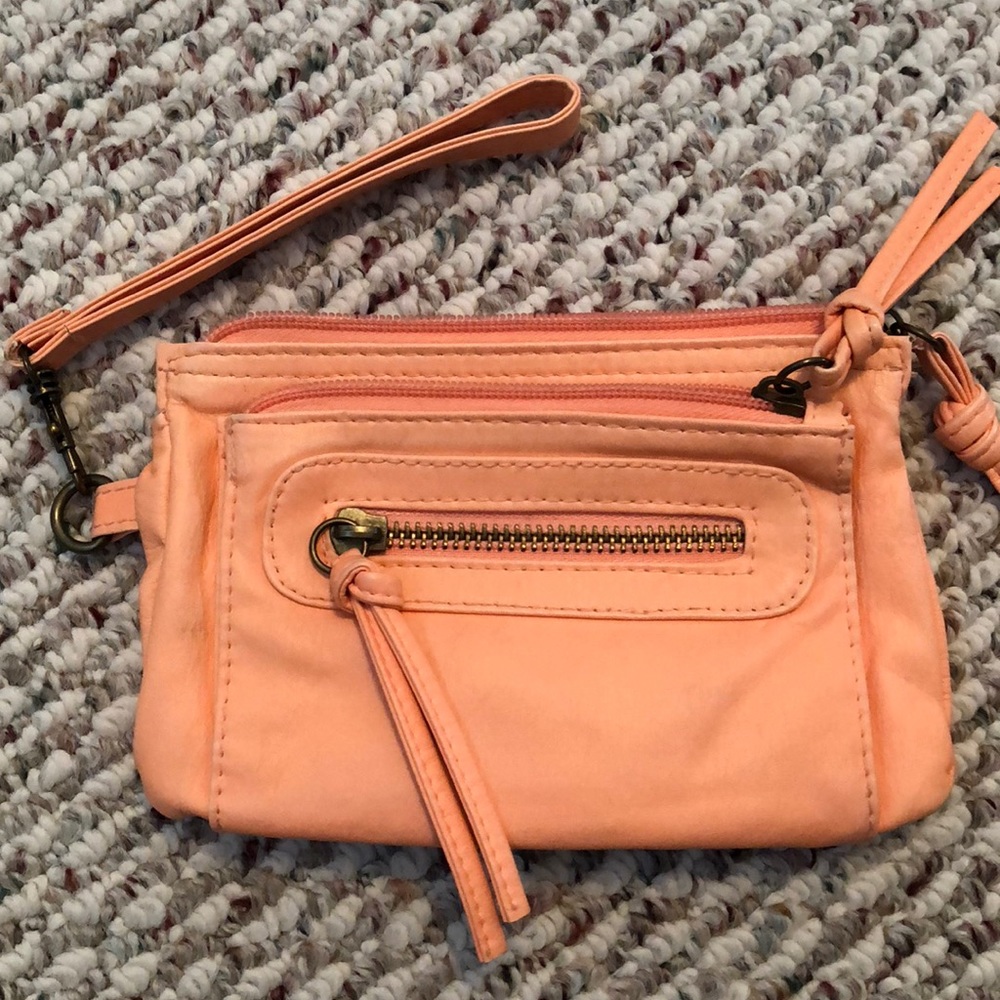 Peach wristlet